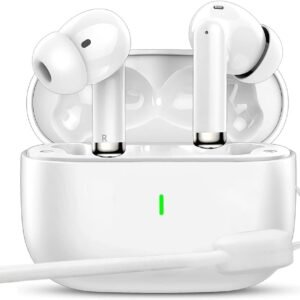 Wireless Earbuds Pro 2 Bluetooth 5.3 Headphones in Ear Buds Built in Noise Cancelling Mic with Charging Case,40Hrs Playtime IPX7 Waterproof,Bluetooth Earphones Stereo Sound for Android,Smartphone
