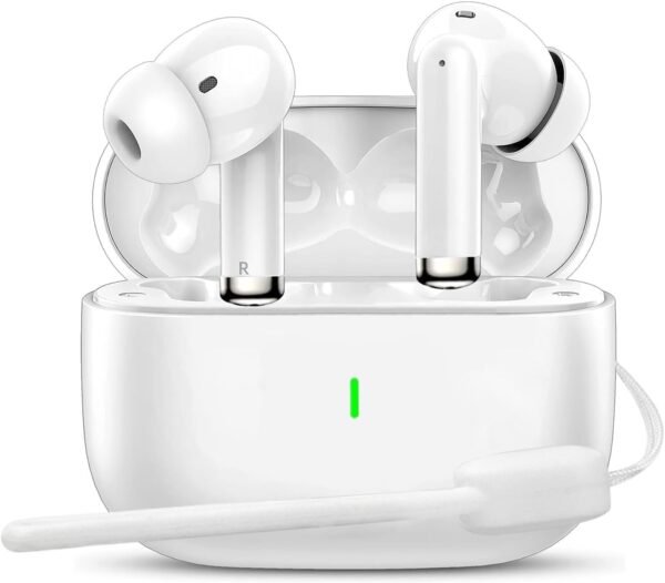 Wireless Earbuds Pro 2 Bluetooth 5.3 Headphones in Ear Buds Built in Noise Cancelling Mic with Charging Case,40Hrs Playtime IPX7 Waterproof,Bluetooth Earphones Stereo Sound for Android,Smartphone