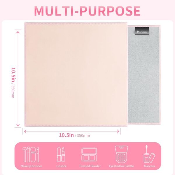 DUcare Self Adhesive Magic Makeup Bag, Portable Protective Cosmetic Pouch, Camera Lens Wrap Travel Organizer for Beauty Essentials, Gifts & Daily Use (Pink 13.5 Inch) - Image 6