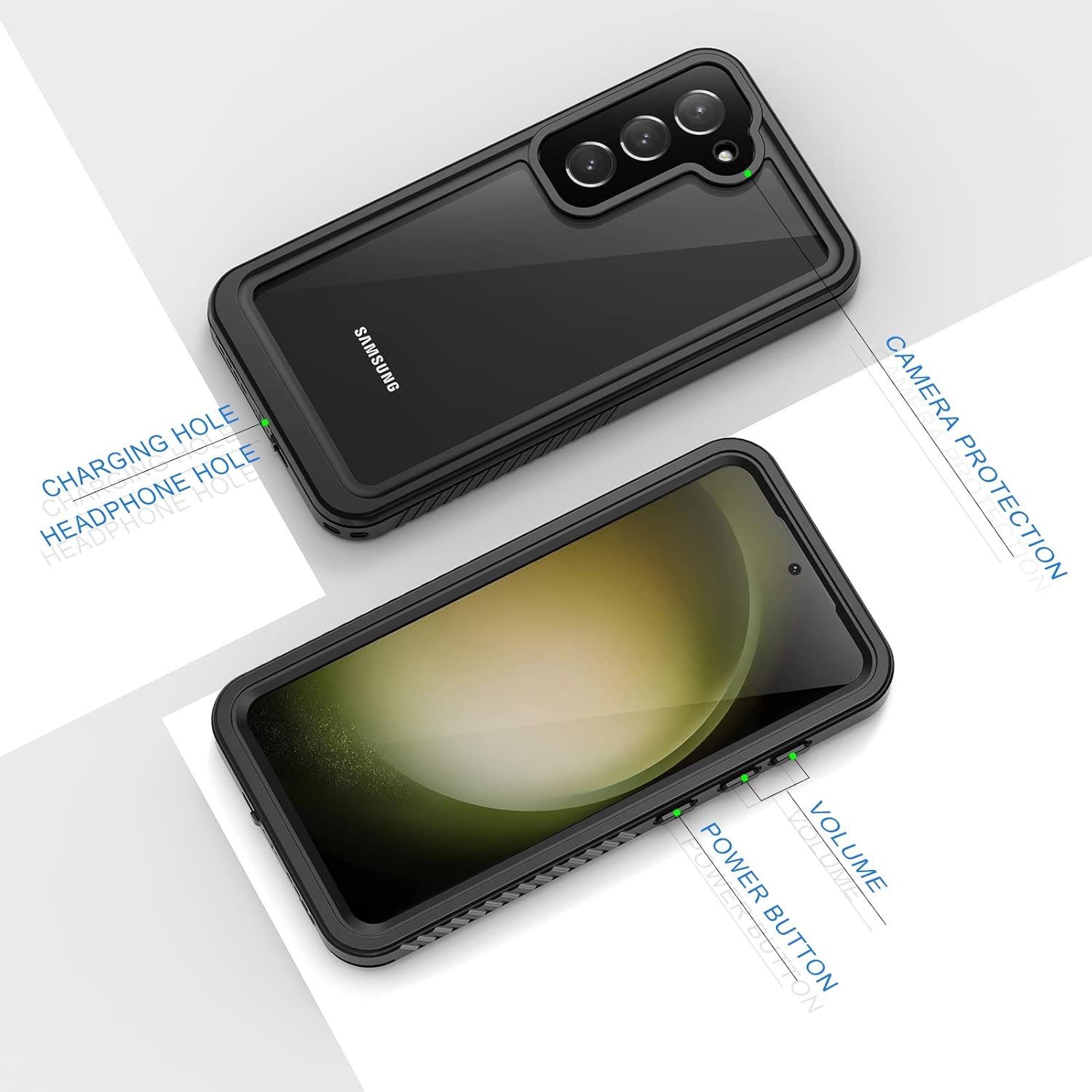 Lanhiem Magnetic for Samsung Galaxy S23 Phone Case, IP68 Waterproof Dustproof, Built-in Screen Protector, Rugged Full Body Shockproof Protective Cover for Galaxy S23 5G 6.1 Inch, Black - Image 6