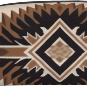 Travel Toiletry Bag for Women Men Leather Makeup Bag Large Portable Travel Organizer Native American Cosmetic Bag with Hanging Hook Travel Bathroom Bag Zipper Pouch Purse