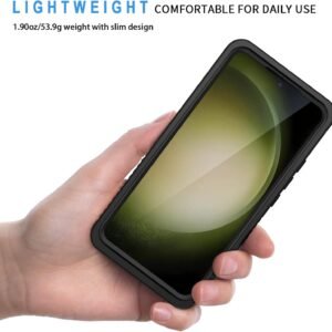 Lanhiem Magnetic for Samsung Galaxy S23 Phone Case, IP68 Waterproof Dustproof, Built-in Screen Protector, Rugged Full Body Shockproof Protective Cover for Galaxy S23 5G 6.1 Inch, Black