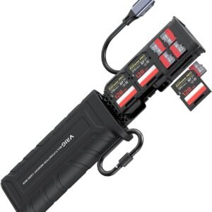 VRIG High-Speed SD Card Reader USB 3.1 Type-C SD/TF Card Carrying Case Holder for Cameras, Smartphones, Drones, Action Cameras