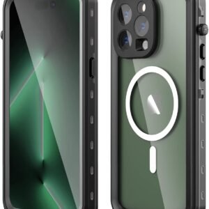 Nisso for iPhone 14 Pro Max Case Waterproof,Built-in 9H Tempered Glass Screen Protector [IP68 Underwater][14FT Military Dropproof][Real 360] Full Body Shockproof Phone Case 14 Pro Max