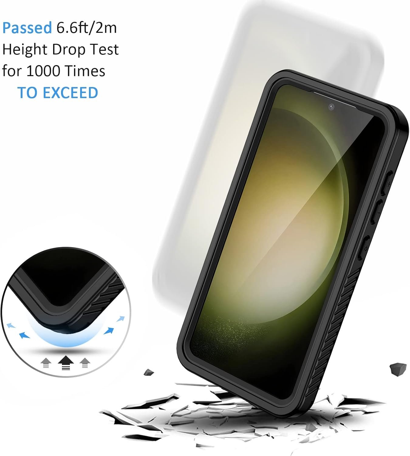 Lanhiem Magnetic for Samsung Galaxy S23 Phone Case, IP68 Waterproof Dustproof, Built-in Screen Protector, Rugged Full Body Shockproof Protective Cover for Galaxy S23 5G 6.1 Inch, Black - Image 5