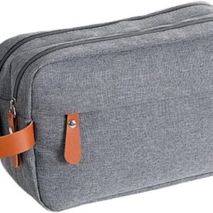 Travel Toiletries Bag for Men Portable Wash Bag with Multiple Pockets Compact Design for Easy Access and Organization for Travel Essentials Gray