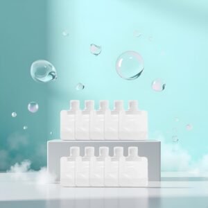 10Pcs Transparent Portable Fluid Packing Bags,New Travel Size Refillable Empty Squeeze Pouch, Premium Clear Travel Pouches for Toiletry, Lotion Shampoo Shower Gel Squeezable Bags (30ml),Bag and Cases
