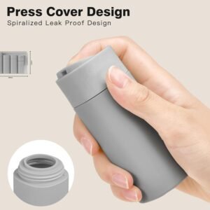 Travel Bottles for Toiletries, 5 Pack Travel Size Containers, TSA Approved Leak Proof Refillable Portable Travel Toiletry Bottles Set with Clear Toiletry Bag for Shampoo Conditioner, Lotion