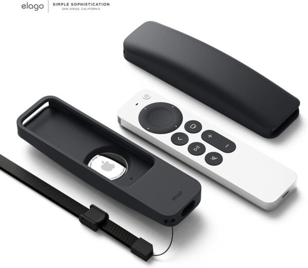 elago R5 Locator Case Compatible with 2022 Apple TV 4K Siri Remote 3rd Gen, 2021 2nd Gen and AirTag - Full Access to All Functions [Black] - Image 9