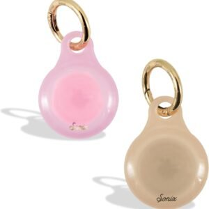 Sonix Cases for Apple AirTags with Keychain (Jelly Pink, Jelly Apricot)