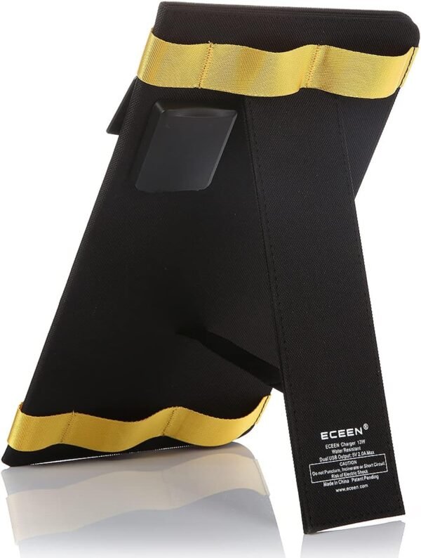 Solar Phone Charger for iPhone, ECEEN 13W Portable Solar Charger with Kickstand for iPhones, Smartphones, Tablets, GPS Units, Speakers, Gopro Cameras, and Other Devices Camping Gadgets Emergency Kit - Image 2