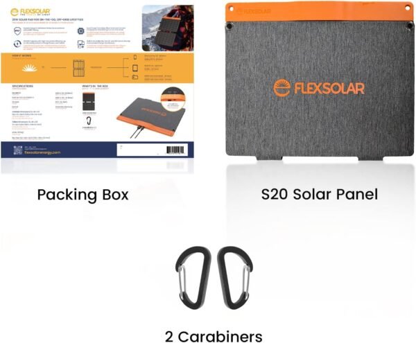 FlexSolar 20W Portable Solar Panel, High-Efficiency Monocrystalline PV Module Power Charger with Dual USB Ports for Phones, Tablets, Power Bank, Camera and Other Off-Grid Applications - Image 7