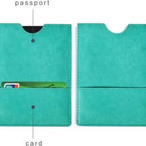 XEYOU Passport Holder Cover – Ultra Slim Premium Vegan Leather Travel Wallet Case Cover (Green)