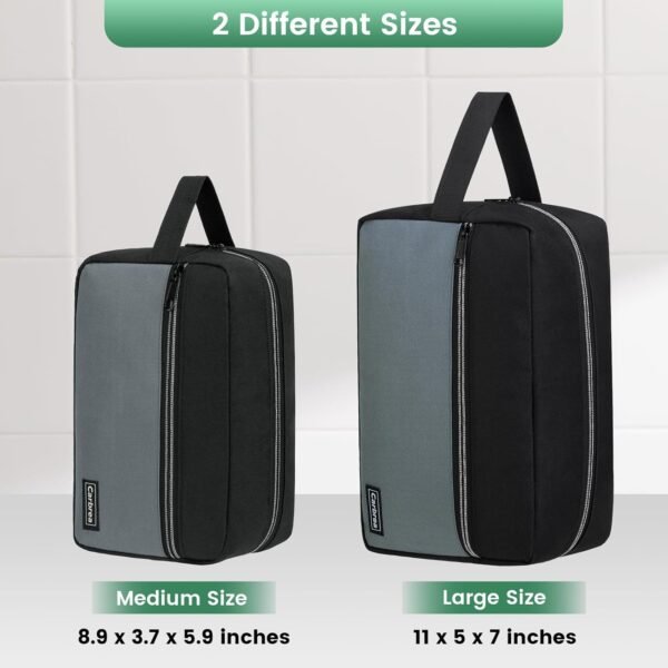 Travel Toiletry Bag - Small Toiletry Bag for Men Skincare Bag Doop Kit for Toiletries Accessories Gifts - Black - Image 2