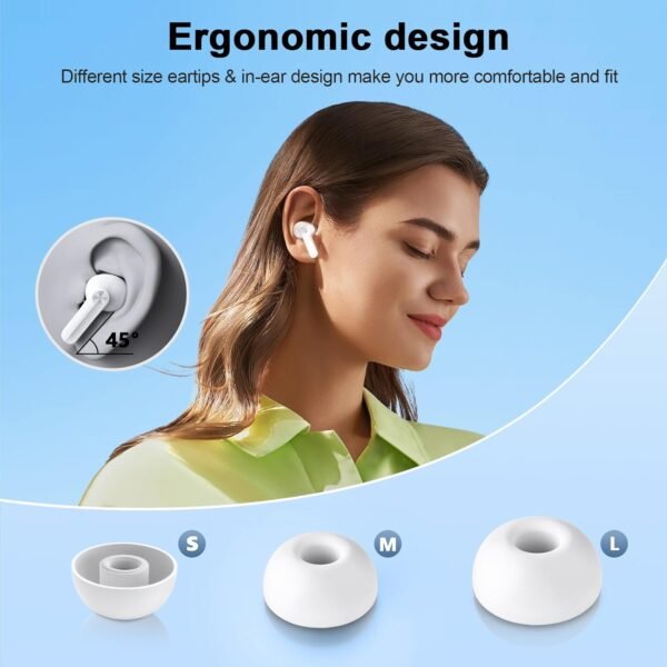 Wireless Earbuds, Bluetooth 5.3 Headphones LED Power Display, 2025 New Wireless Earphones, 4 ENC Noise Cancelling Mic, HiFi Stereo, 48H Playtime Mini Case IP7 Waterproof for Work & Play - Image 7