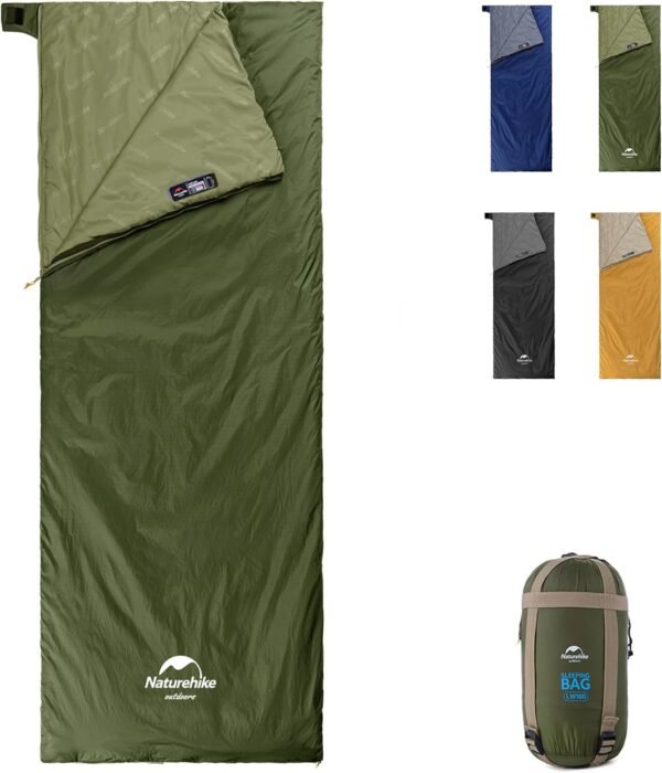 Naturehike Lightweight Compact Sleeping Bag, Envelope Ultralight Backpacking Sleeping Bag Portable, Waterproof, Comfort with Compression Sack for 3 Seasons Camping, Traveling, Hiking