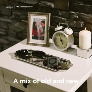 elago Shuffle Case Compatible with Apple AirTags Case [Dark Gray] – Designed for Air Tag, Drop Protection, Classic Retro MP3 Player Design(Track Dogs, Keys, Backpacks, Purses)Tracking Tag Not Included