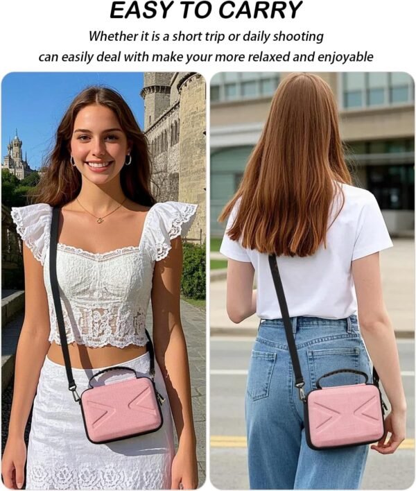 Hard Case for Osmo Mobile 7P / 7, Portable Storage for OM 7P/7, Shoulder Bag for DJI OM 7 /7P Smartphone Gimbal Stabilizer Accessories Case, Pink - Image 6