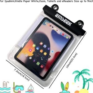 Floating Waterproof Tablet Case Dry Bag eReader Cover Waterproof Holder Pouch for iPad mini Galaxy Tab A S2 E Tab M8 ZenPad Fire HD 8 7 Kindle Paper White Oasis up to 9″