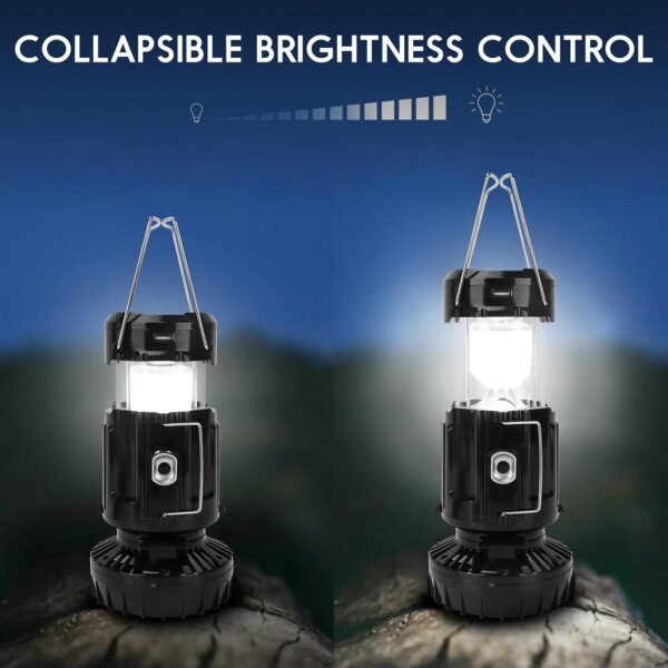 2024 Upgrade Solar Powered Camping Lantern with Fan - Stay Cool and Well-lit During Outdoor Adventures with This Versatile Lantern Featuring a Built-in Fan for Added Comfort. - Image 5