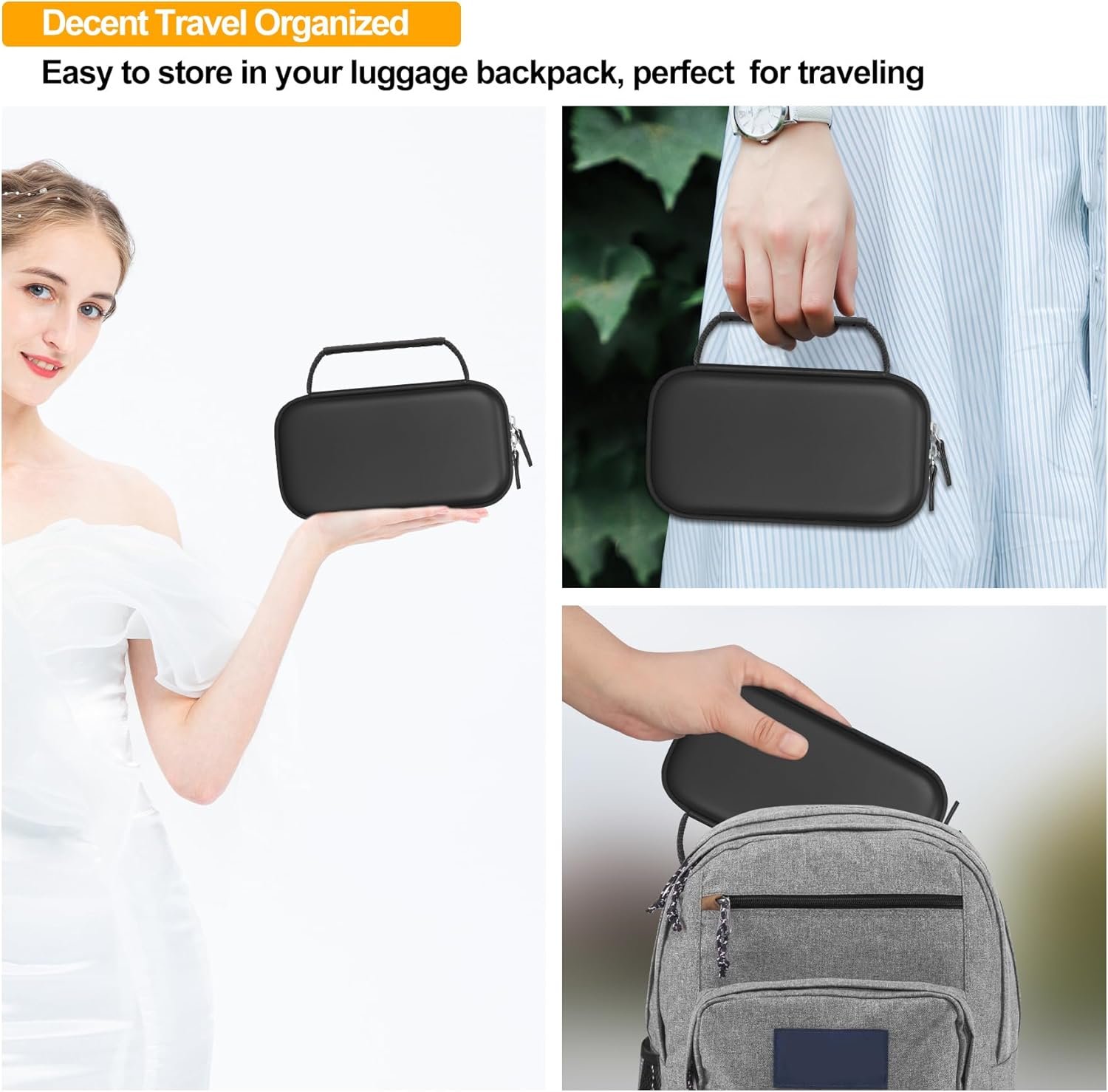 Elonbo Carrying Case for DJI Osmo Mobile 6 Smartphone Gimbal Stabilizer, OM 6 Portable Handheld Foldable Built-in Extension Rod 3-Axis Phone Gimbal Tripod Travel Storage Protective Bag, Black - Image 6