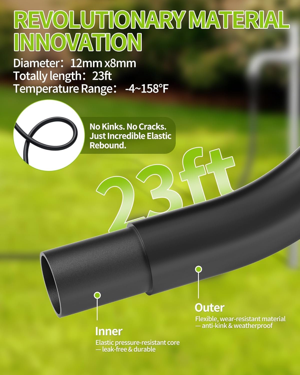 Cordless Pressure Washer Battery Powered; 990PSI Cordless Power Washer with 6-in-1 Nozzle, 23FT High-Elastic Hose, 21V Battery&Charger; Portable Handheld Pressure Washer Cleaner for Home, Car, Garden - Image 6