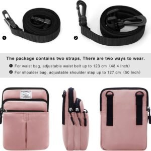 KAMO Multifunction Phone Bag – One Shoulder Waist Diagonal Cross Triple Zip Hipster Crossbody Purse for Women & Men – Outdoor Smart Phone Case