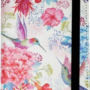 Watercolor Hummingbirds Passport and Vaccine Card Holder Combo Travel Passport Cover Case for Mens Womens Leather Passport Wallet