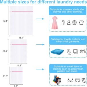 vivinin 6 PCS Mesh Laundry Bags for Delicates, 3 Size Laundry Bag with Premium Zipper, Laundry Bags Mesh Wash Bags for Travel Organizing, Delicate Laundry Bag With Premium(2 Large, 2 Medium, 2 Small)