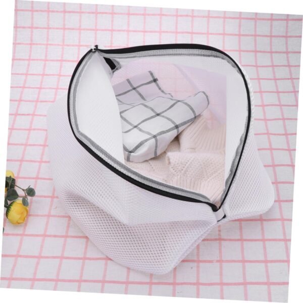 2pcs Large Mesh Washing Bags with Zipper for Shoes and Delicates Breathable Laundry Protectors for Underwear and Garments Portable Shoe Washer Bags - Image 3