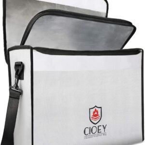 Fireproof Document Bag – Fireproof Box [Thermal Insulated] Fireproof Safety Boxes for Home Large Fireproof Bag Lockable Zipper Fireproof Safe Box Home Safes Fireproof Waterproof Fireproof Money Bag