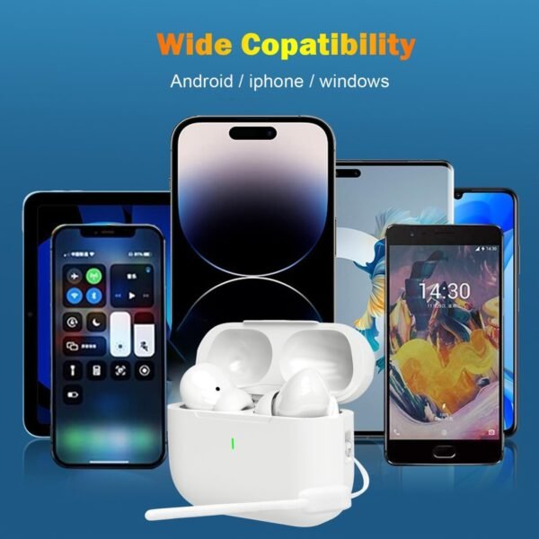 Wireless Earbuds Pro 2 Bluetooth 5.3 Headphones in Ear Buds Built in Noise Cancelling Mic with Charging Case,40Hrs Playtime IPX7 Waterproof,Bluetooth Earphones Stereo Sound for Android,Smartphone - Image 2