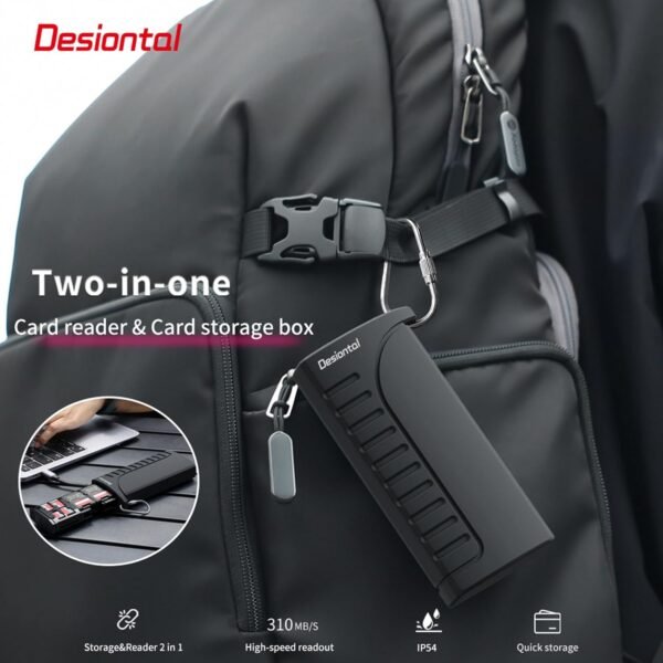 2 in 1 Micro SD Card Reader Case TF Card Holder Carrying Case,Dual Card Reader,Memory Card Organizer Waterproof with OTG,6 TF/4 SD/2 SIM Cards Computer ipad iPhone/Android Smartphone (US-DK10PRO) - Image 8