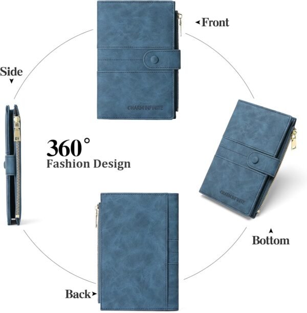 RFID Blocking Leather Passport Wallet Cover Case with Pen and Card Slots Travel Wallet for Women/Men Travel Must Haves Accessories - Image 5