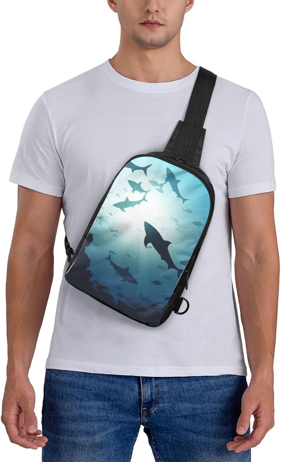 Sling Bag Crossbody Shoulder Bag Cross Chest Bag Painting of Flowers Sling Backpack Travel Hiking Daypack - Image 6