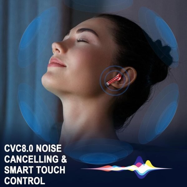 Wireless Earbuds, Bluetooth 5.4 Headphones LED Power Display Ear Buds Bass Stereo, Bluetooth Earbuds in-Ear Noise Cancelling Mic, 40H Playback Mini Case IP7 Waterproof Sports Earphones for Android iOS - Image 2