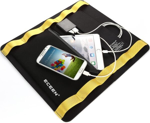Solar Phone Charger for iPhone, ECEEN 13W Portable Solar Charger with Kickstand for iPhones, Smartphones, Tablets, GPS Units, Speakers, Gopro Cameras, and Other Devices Camping Gadgets Emergency Kit - Image 4