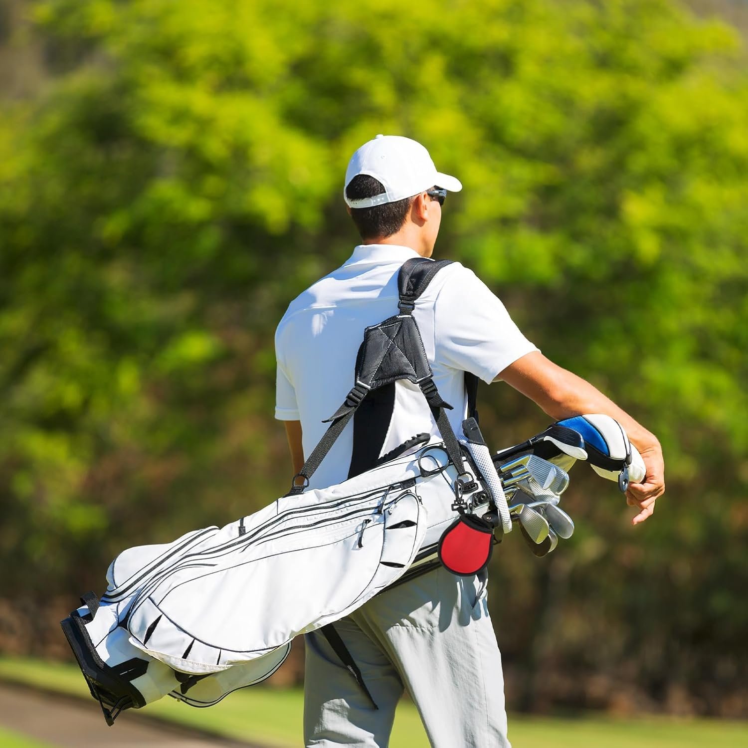 PATIKIL Golf Ball Washer Pouch, Portable Golf Balls Cleaner Pocket Bag with Hanging Clip for Women Golf Exercise - Image 6