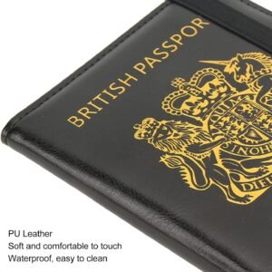 Britain Passport Cover Passport Holder Cover Leather Passport Holder UK Passport Cover for Passport, Business Cards, Credit Cards, Boarding Passes