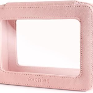Aveniee Clear Makeup Bag Organizer, Travel Toiletry Bag for Women, Waterproof Cosmetic Pouch with Zippers,Car Accessories Organizers and Storage Case,Pink