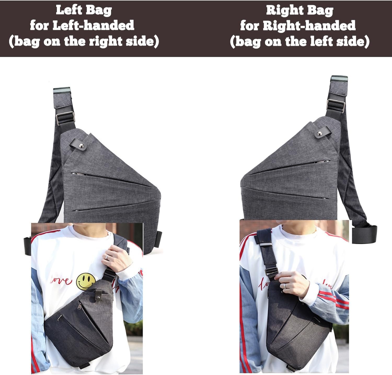 Anti Theft Travel Bag,Anti Theft Crossbody Bag, Sling Bag Travel Crossbody Bag for Women Men - Image 7