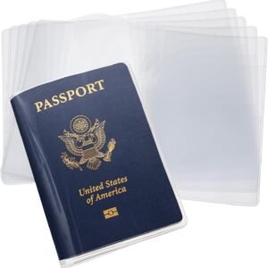 10 Pcs Transparent Plastic Passport Protector Case, Passport Sleeve Clear Vinyl Transparent Holder Organizer ID Card Travel Document Protector