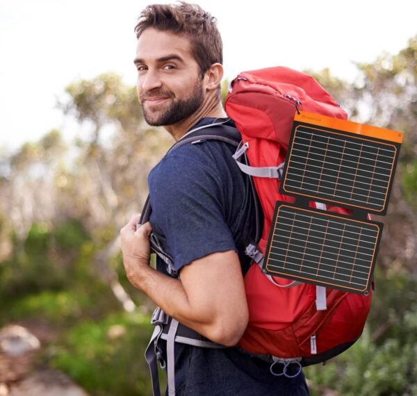 FlexSolar 20W Portable Solar Panel, High-Efficiency Monocrystalline PV Module Power Charger with Dual USB Ports for Phones, Tablets, Power Bank, Camera and Other Off-Grid Applications - Image 5
