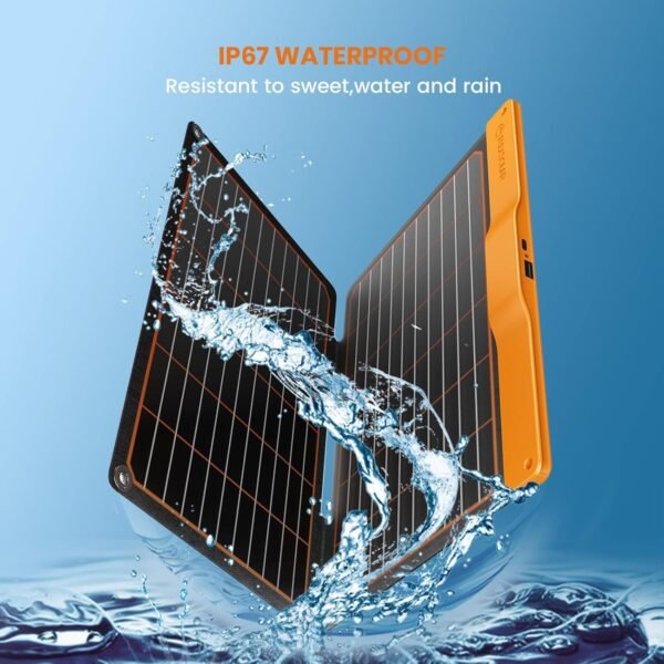 FlexSolar 20W Portable Solar Panel, High-Efficiency Monocrystalline PV Module Power Charger with Dual USB Ports for Phones, Tablets, Power Bank, Camera and Other Off-Grid Applications - Image 8
