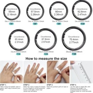 Smart Ring for Women Men – Fitness Tracker with Heart Rate/Blood Oxygen/Stress Monitor/Steps/Sleep Tracking, No App Subscription, 5ATM Waterproof Health Rings