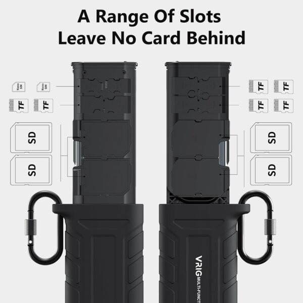 VRIG High-Speed SD Card Reader USB 3.1 Type-C SD/TF Card Carrying Case Holder for Cameras, Smartphones, Drones, Action Cameras - Image 7