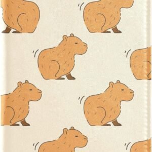 Passport Holder Cute Capybara Passport Cover for Women Men,Travel Document Organizer Holder Accessories Boy Girl t personalized Passport Wallet