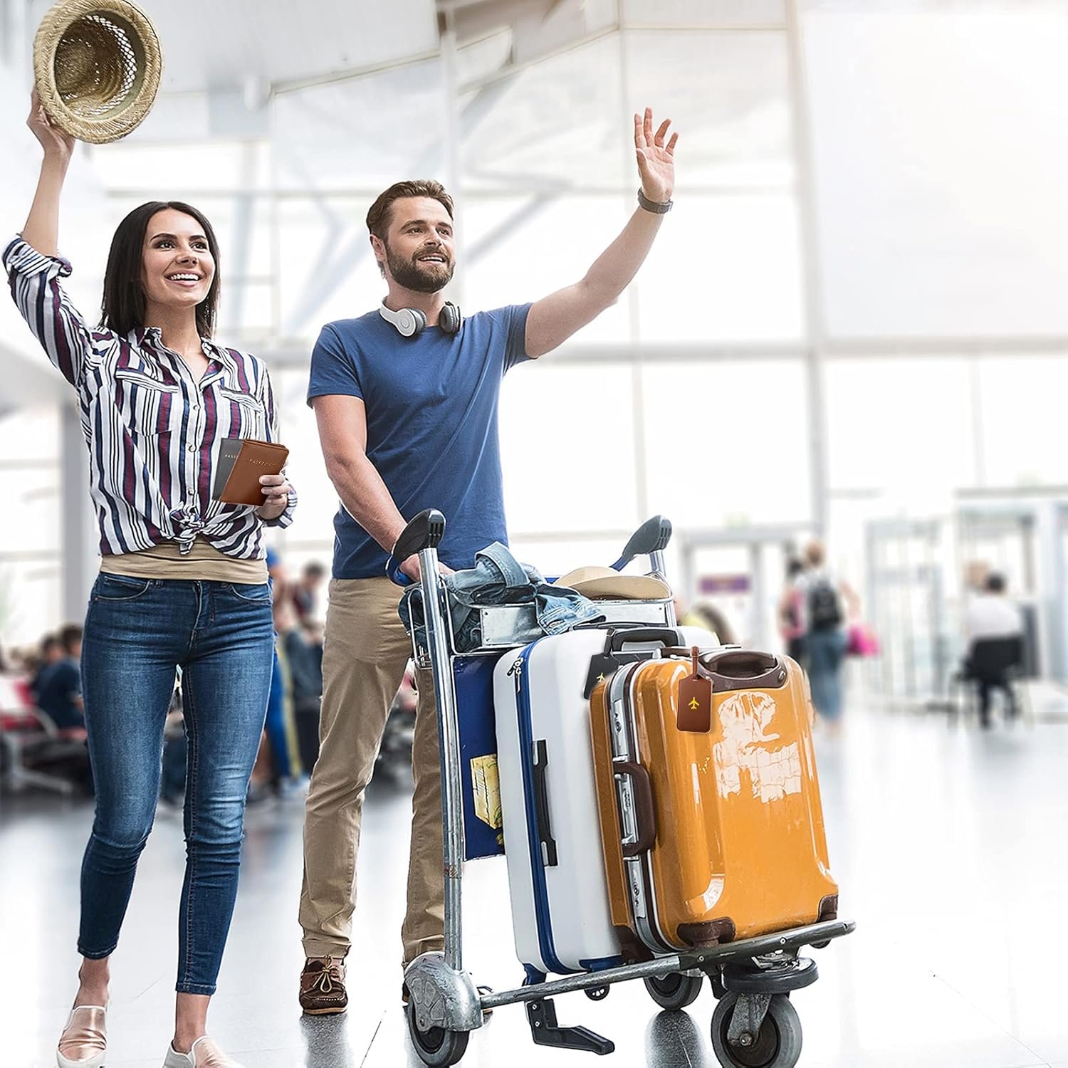 Weewooday Travel Wallet, Brown, Black, 4.33 x 5.51 inch - Image 7