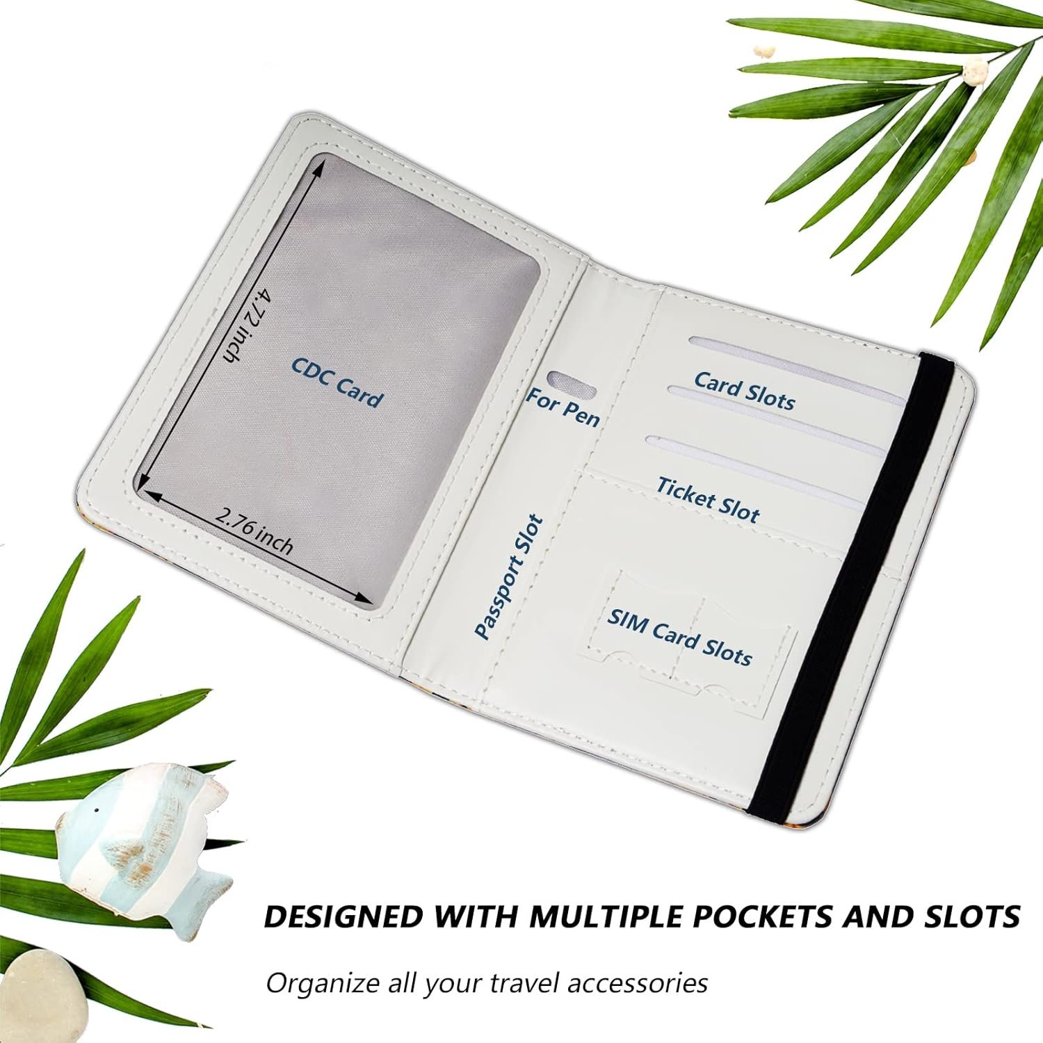 Watercolor Hummingbirds Passport and Vaccine Card Holder Combo Travel Passport Cover Case for Mens Womens Leather Passport Wallet - Image 3