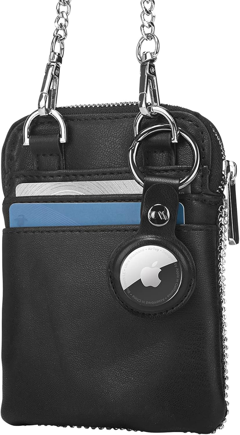 Case-Mate AirTag Keychain Holder - Durable Vegan Leather Air Tag Key Ring w/ Heavy Duty Ring Clip - Protective Case for AirTag Holder for Dog Collar, Keys, Luggage, Backpack - Black - Image 12